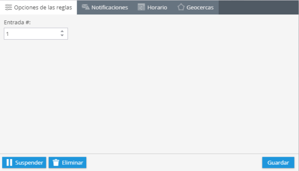 Activación de entradas