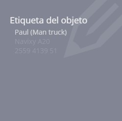 Etiqueta del objeto Etiqueta del objeto