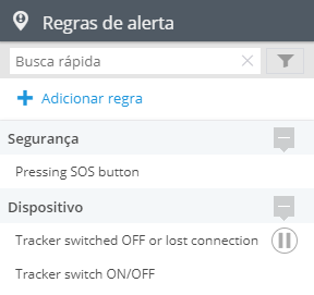 Lista de regras de alertas rulelistpt
